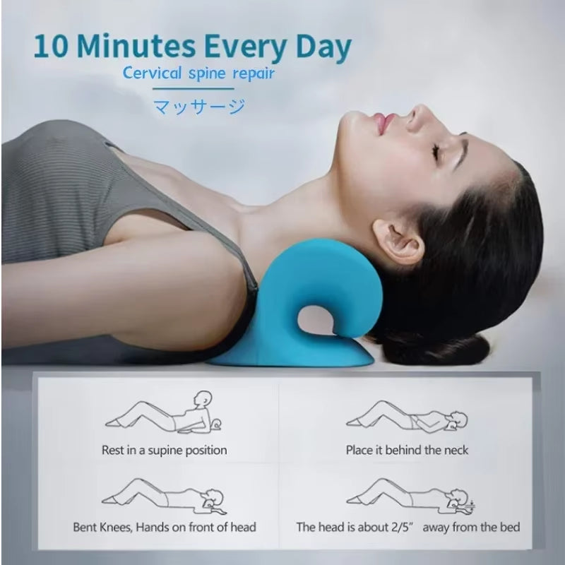 Shoulder Massage Pillow Training Cervical Spine Stretcher Gym Equipment Spinal Braces Workout Excercise Accessories Portable
