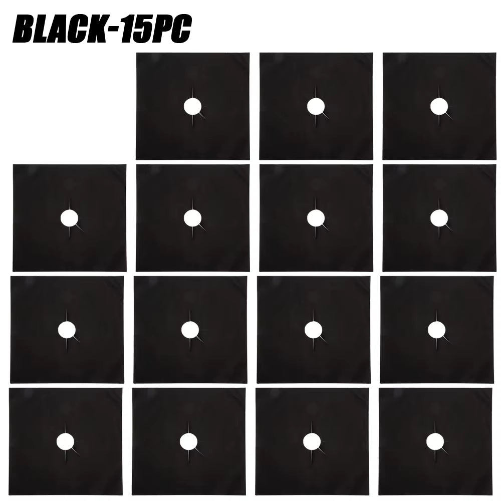 5/15PCS Dirt-Resistant Heat Resistant Non-Stick Protective Gas Stove Pad Non-Stick Reusable Scratch Protector Pads