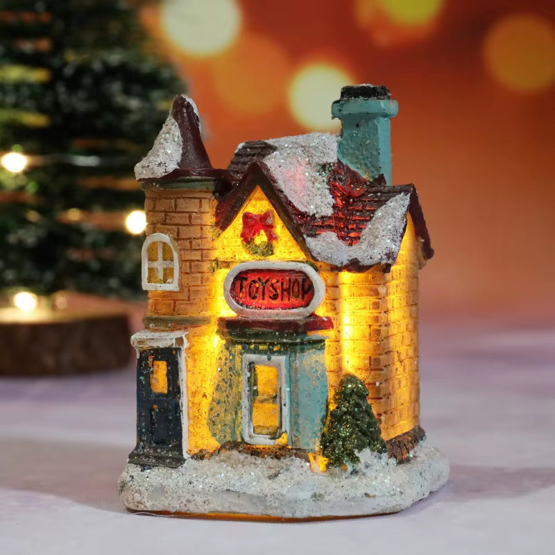 Christmas House Light Decorations for Home Ornaments Kids Xmas Gift New Year 2022 Navidad Decor Bedroom Night Light with Battery