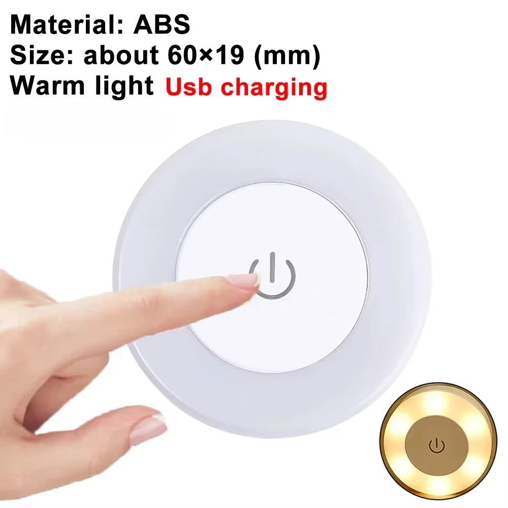 Led Light Room Decoration USB Lamp Rechargeable Demon Slayer Magnetic Stich Base Lamps Wall round Portable Dimmable Neon Night