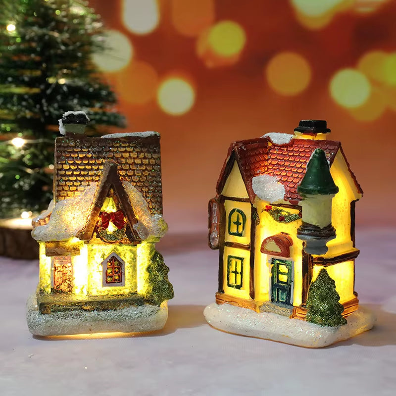 Christmas House Light Decorations for Home Ornaments Kids Xmas Gift New Year 2022 Navidad Decor Bedroom Night Light with Battery
