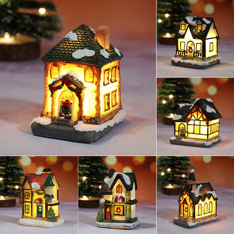 Christmas House Light Decorations for Home Ornaments Kids Xmas Gift New Year 2022 Navidad Decor Bedroom Night Light with Battery