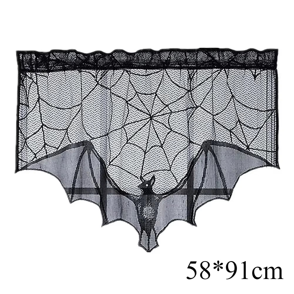 Halloween Tablecloths Spider Web Mantel Towel Bat Spider Table Flag Lampshade Table Decoration Halloween Home Decor Sets