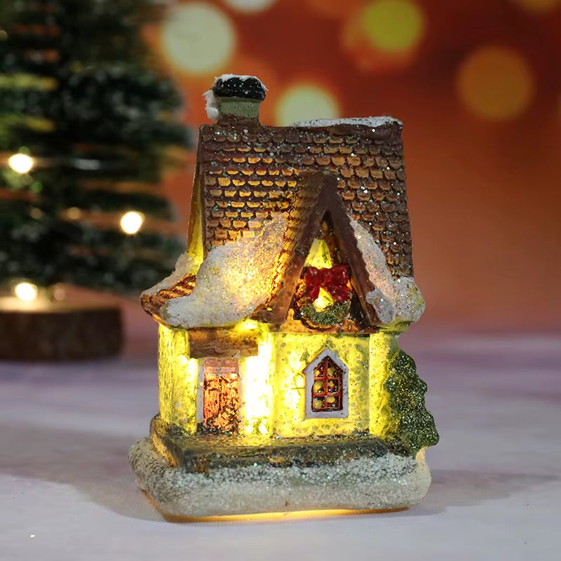 Christmas House Light Decorations for Home Ornaments Kids Xmas Gift New Year 2022 Navidad Decor Bedroom Night Light with Battery