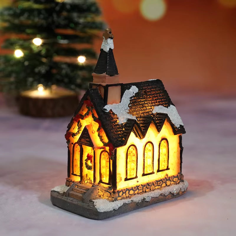 Christmas House Light Decorations for Home Ornaments Kids Xmas Gift New Year 2022 Navidad Decor Bedroom Night Light with Battery