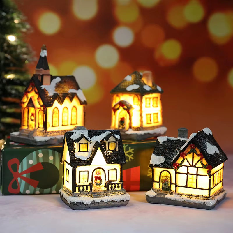 Christmas House Light Decorations for Home Ornaments Kids Xmas Gift New Year 2022 Navidad Decor Bedroom Night Light with Battery