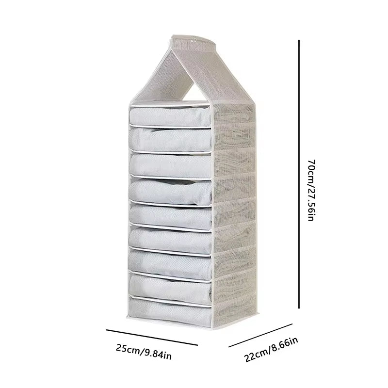 Underwear Organizer Hanging Organizers Clothes Cover Pants Hanger Clothing Storage Dormitory Wardrobe Family Layered Home Garden