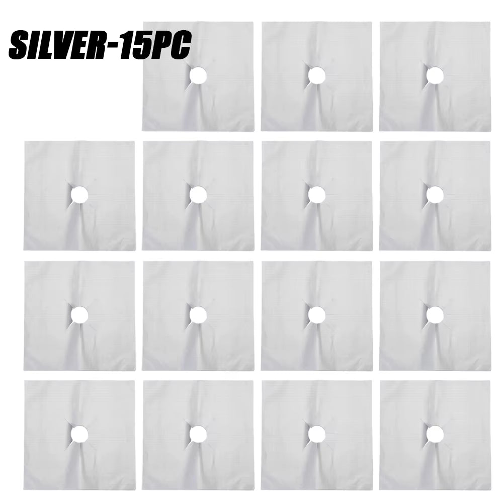 5/15PCS Dirt-Resistant Heat Resistant Non-Stick Protective Gas Stove Pad Non-Stick Reusable Scratch Protector Pads