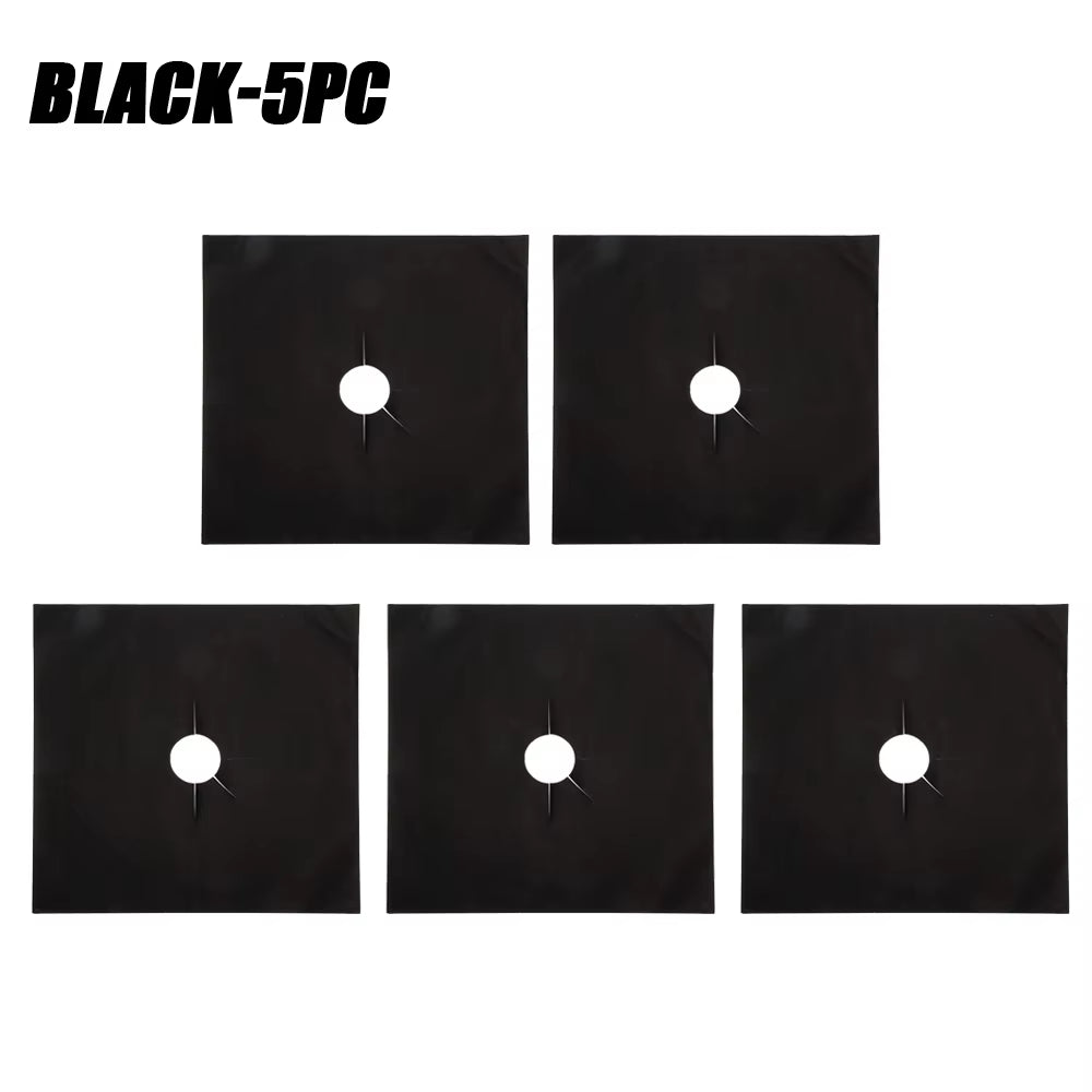 5/15PCS Dirt-Resistant Heat Resistant Non-Stick Protective Gas Stove Pad Non-Stick Reusable Scratch Protector Pads