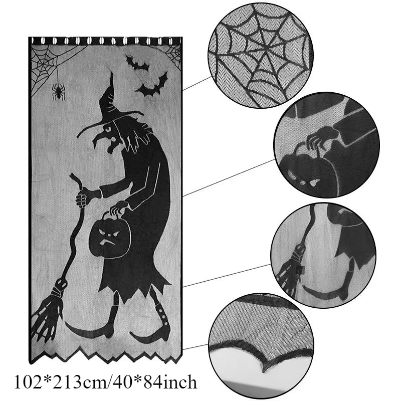 Halloween Tablecloths Spider Web Mantel Towel Bat Spider Table Flag Lampshade Table Decoration Halloween Home Decor Sets