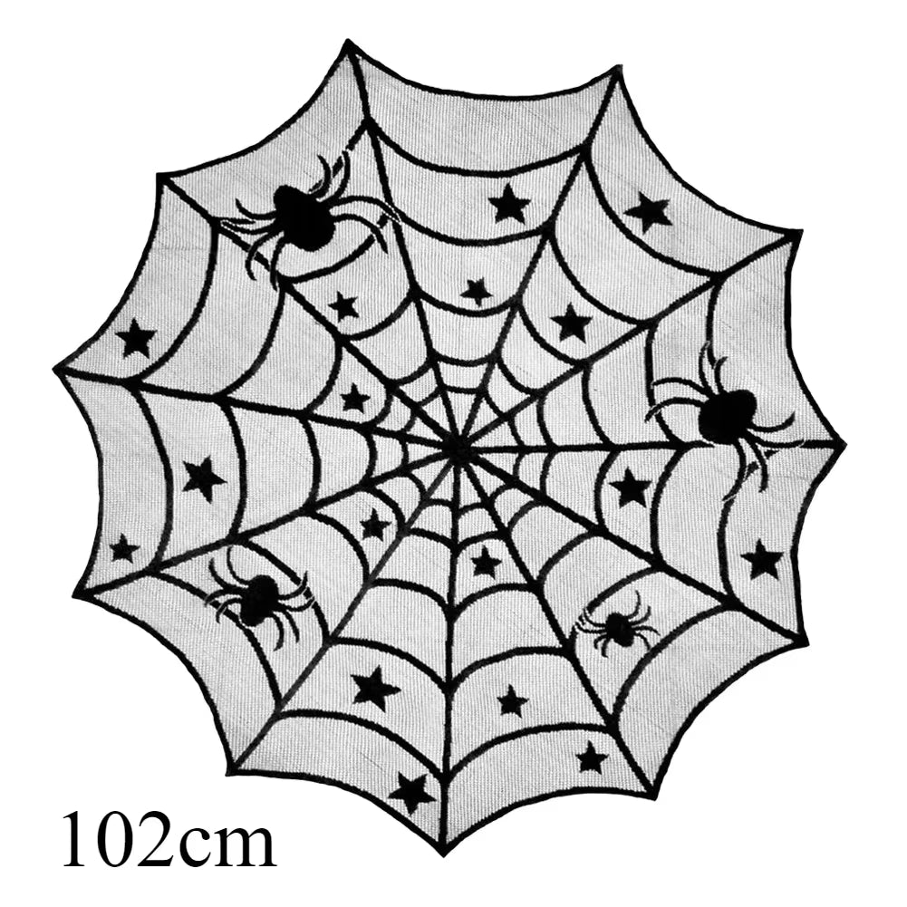 Halloween Tablecloths Spider Web Mantel Towel Bat Spider Table Flag Lampshade Table Decoration Halloween Home Decor Sets
