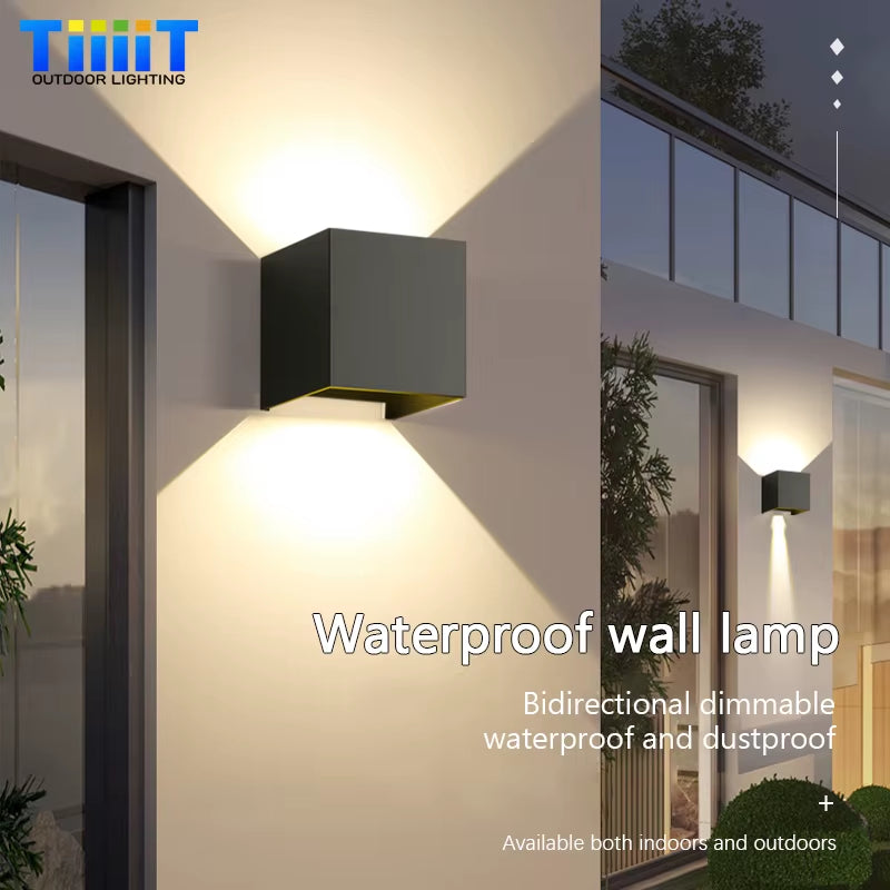 LED 6W Outdoor Wall Lamp IP65 Waterproof Wall Lamp Living Room Bedroom Porch Garden Indoor and Outdoor Decorative Lamp AC85-265V