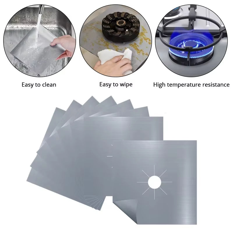 5/15PCS Dirt-Resistant Heat Resistant Non-Stick Protective Gas Stove Pad Non-Stick Reusable Scratch Protector Pads