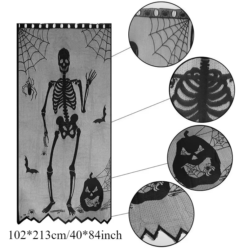 Halloween Tablecloths Spider Web Mantel Towel Bat Spider Table Flag Lampshade Table Decoration Halloween Home Decor Sets